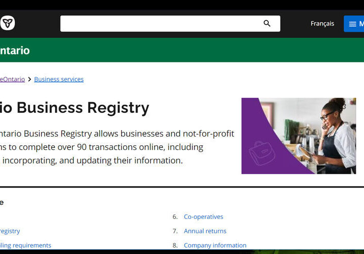 Ontario Business Registry